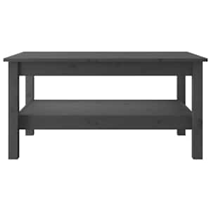 vidaXL Salongbord gr&aring; 80x50x40 cm heltre furu