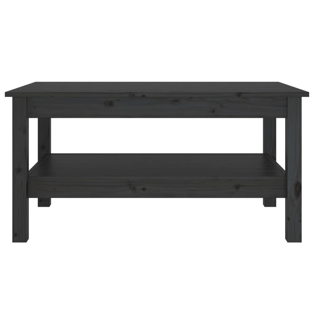 vidaXL Table basse Noir 80x50x40 cm Bois massif de pin