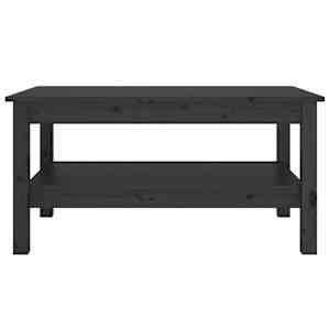 vidaXL Salongbord svart 80x50x40 cm heltre furu