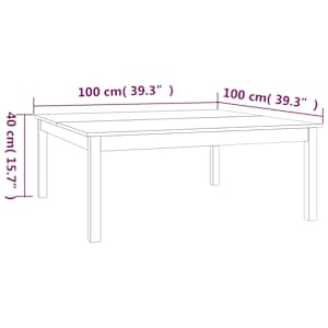 Konferenční stolek 100 x 100 x 40 cm masivní borové dřevo - obrázek 7