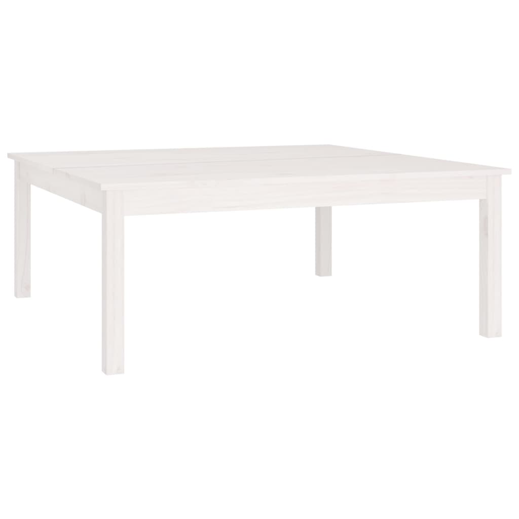 vidaXL Konferenční stolek bílý 100 x 100 x 40 cm masivní borové dřevo
