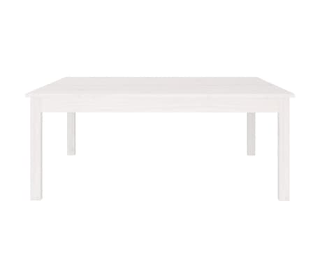 vidaXL Tavolino da Salotto Bianco 100x100x40 cm Legno Massello di Pino