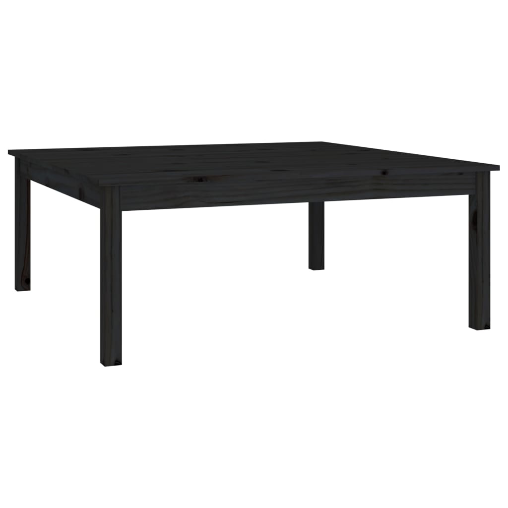 vidaXL Salontafel 100x100x40 cm massief grenenhout zwart