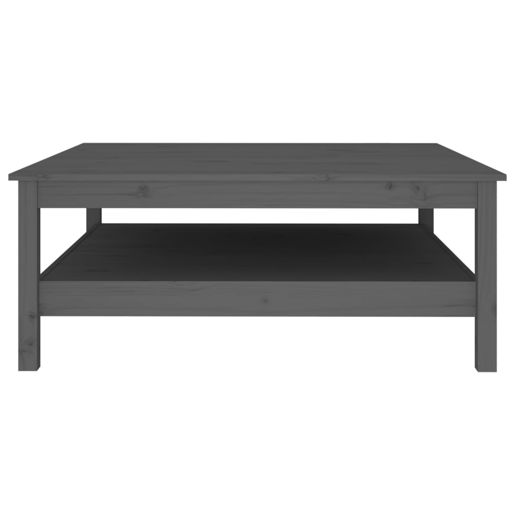 vidaXL Coffee Table Grey 100x100x40 cm Solid Wood Pine