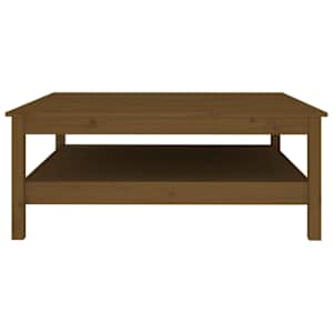 vidaXL Salongbord honningbrun 100x100x40 cm heltre furu