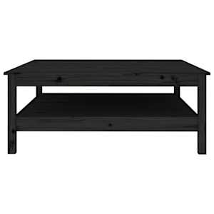 vidaXL Salongbord svart 100x100x40 cm heltre furu