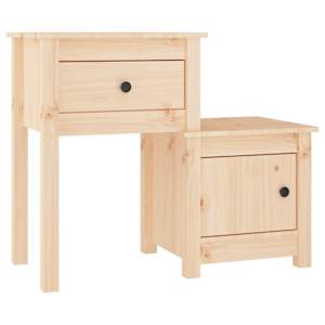 Noční stolky 2 ks 79,5 x 38 x 65,5 cm masivní borové dřevo - obrázek 3