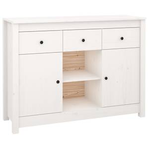 Příborník bílý 100 x 35 x 74,5 cm masivní borové dřevo - obrázek 2