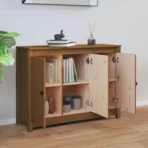 vidaXL Sideboard Honigbraun 100x35x74 cm Massivholz Kiefer