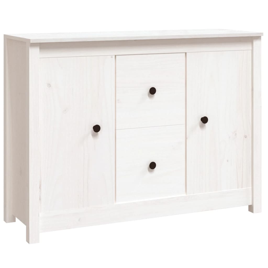 E-shop vidaXL Komoda biela 100x35x74 cm borovicový masív