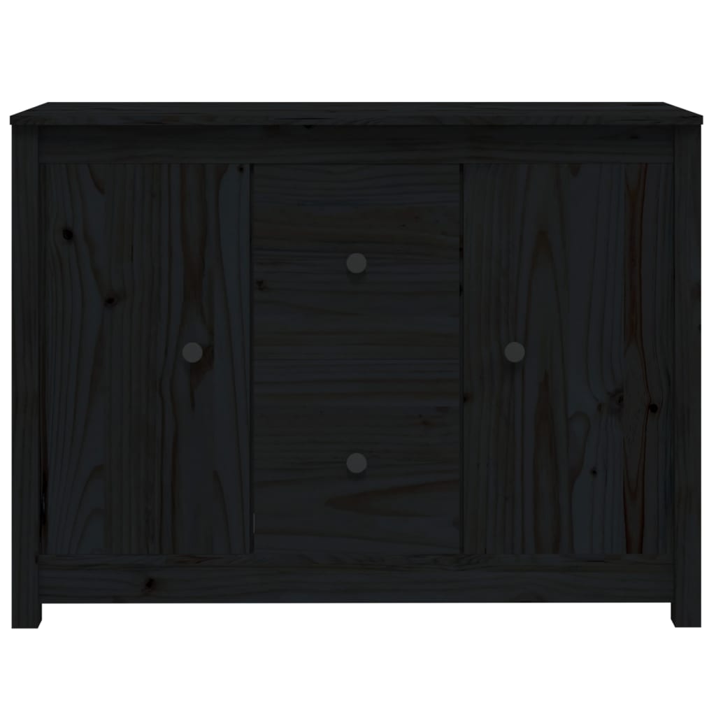 vidaXL Servantă, negru, 100x35x74 cm, lemn masiv de pin