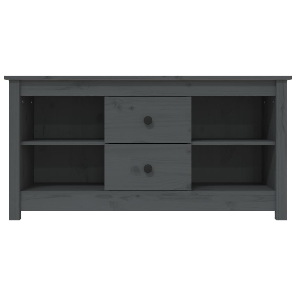 vidaXL Tv-meubel 103x36,5x52 cm massief grenenhout grijs afbeelding