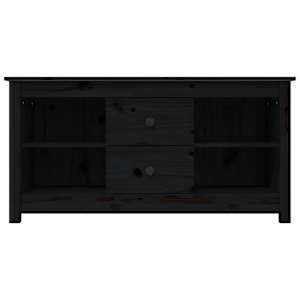 TV skříňka černá 103 x 36,5 x 52 cm masivní borové dřevo - obrázek 3