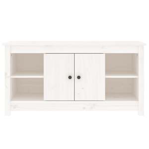 vidaXL TV skrinka biela 103x36,5x52 cm masívna borovica