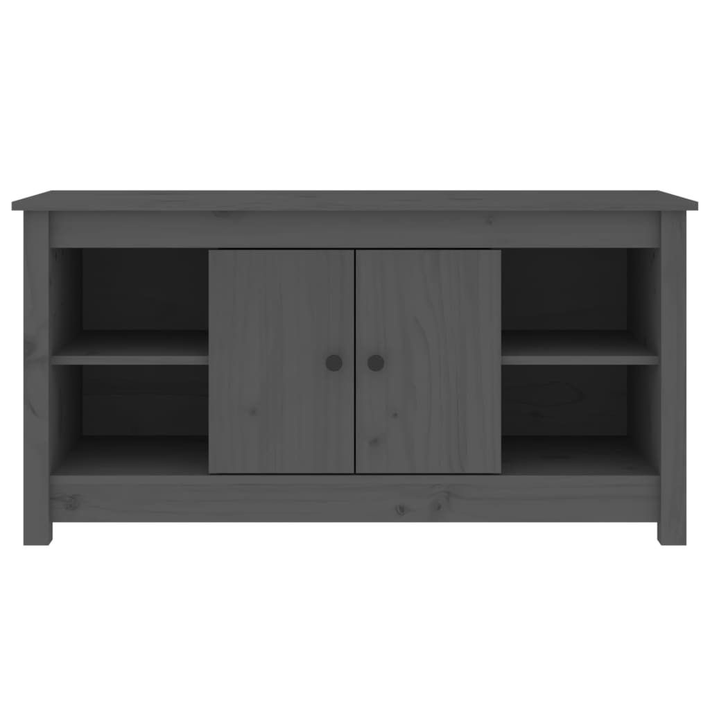 vidaXL Tv-meubel 103x36,5x52 cm massief grenenhout grijs afbeelding