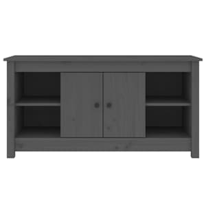 TV skříňka šedá 103 x 36,5 x 52 cm masivní borové dřevo - obrázek 3