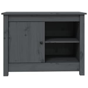 TV skříňka šedá 70 x 36,5 x 52 cm masivní borové dřevo - obrázek 6