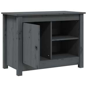 TV skříňka šedá 70 x 36,5 x 52 cm masivní borové dřevo - obrázek 7