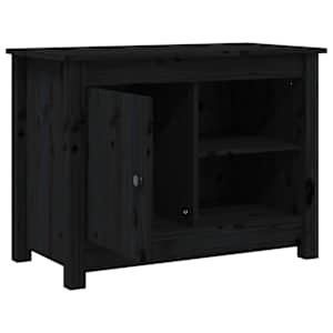 TV skříňka černá 70 x 36,5 x 52 cm masivní borové dřevo - obrázek 7