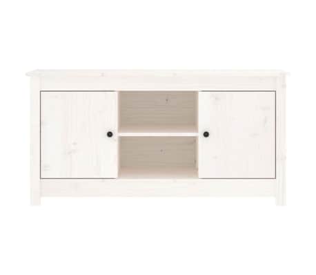 vidaXL Έπιπλο Τηλεόρασης Λευκό 103x36,5x52 εκ. από Μασίφ Ξύλο Πεύκου