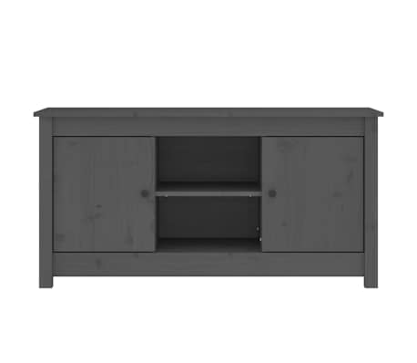 vidaXL TV-Schrank Grau 103x36,5x52 cm Massivholz Kiefer