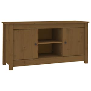TV skříňka medově hnědá 103 x 36,5 x 52 cm masivní borové dřevo - obrázek 2