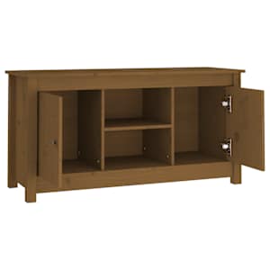 TV skříňka medově hnědá 103 x 36,5 x 52 cm masivní borové dřevo - obrázek 4