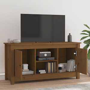 TV skříňka medově hnědá 103 x 36,5 x 52 cm masivní borové dřevo - obrázek 6