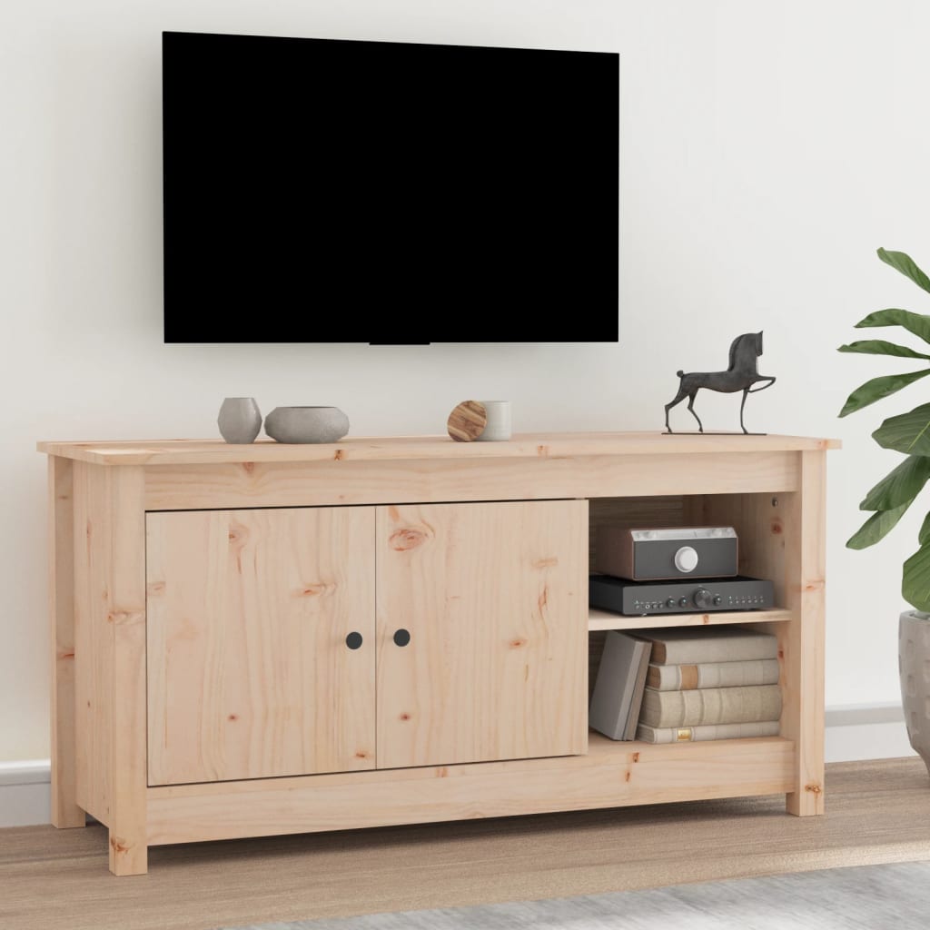 vidaXL Szafka pod telewizor, 103x36,5x52 cm, lite drewno sosnowe