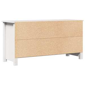 TV skříňka bílá 103 x 36,5 x 52 cm masivní borové dřevo - obrázek 7
