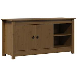 TV skříňka medově hnědá 103 x 36,5 x 52 cm masivní borové dřevo - obrázek 2