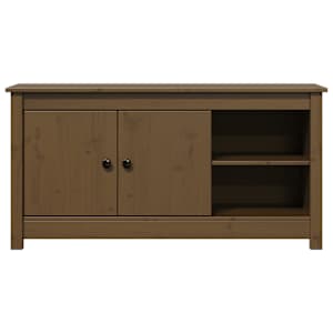 TV skříňka medově hnědá 103 x 36,5 x 52 cm masivní borové dřevo - obrázek 4