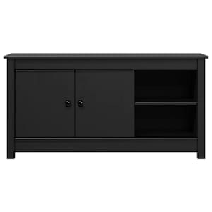 TV skříňka černá 103 x 36,5 x 52 cm masivní borové dřevo - obrázek 4