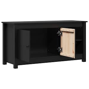 TV skříňka černá 103 x 36,5 x 52 cm masivní borové dřevo - obrázek 5