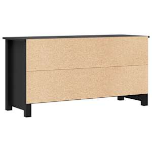 TV skříňka černá 103 x 36,5 x 52 cm masivní borové dřevo - obrázek 7