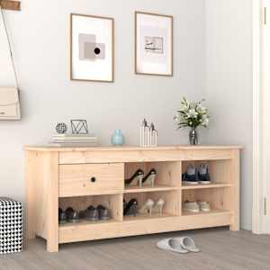 Omarica za čevlje 110x38x45,5 cm trdna borovina