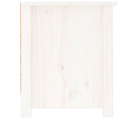 Armoire à Clés Murale Blanche - 40x8,5x20 Cm - Bois Et Acier - 3 Crochets + 2 Portes - Capacité 2,5 Kg