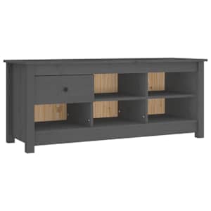 vidaXL jalatsipink, hall, 110 x 38 x 45,5 cm, m&auml;nnipuit