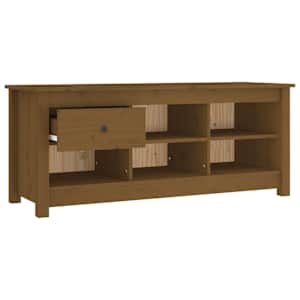 Botník medově hnědý 110 x 38 x 45,5 cm masivní borovice - obrázek 4