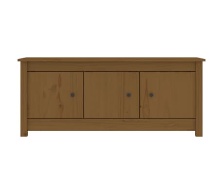 vidaXL Shoe Cabinet Honey Brown 110x38x45.5 cm Solid Wood Pine