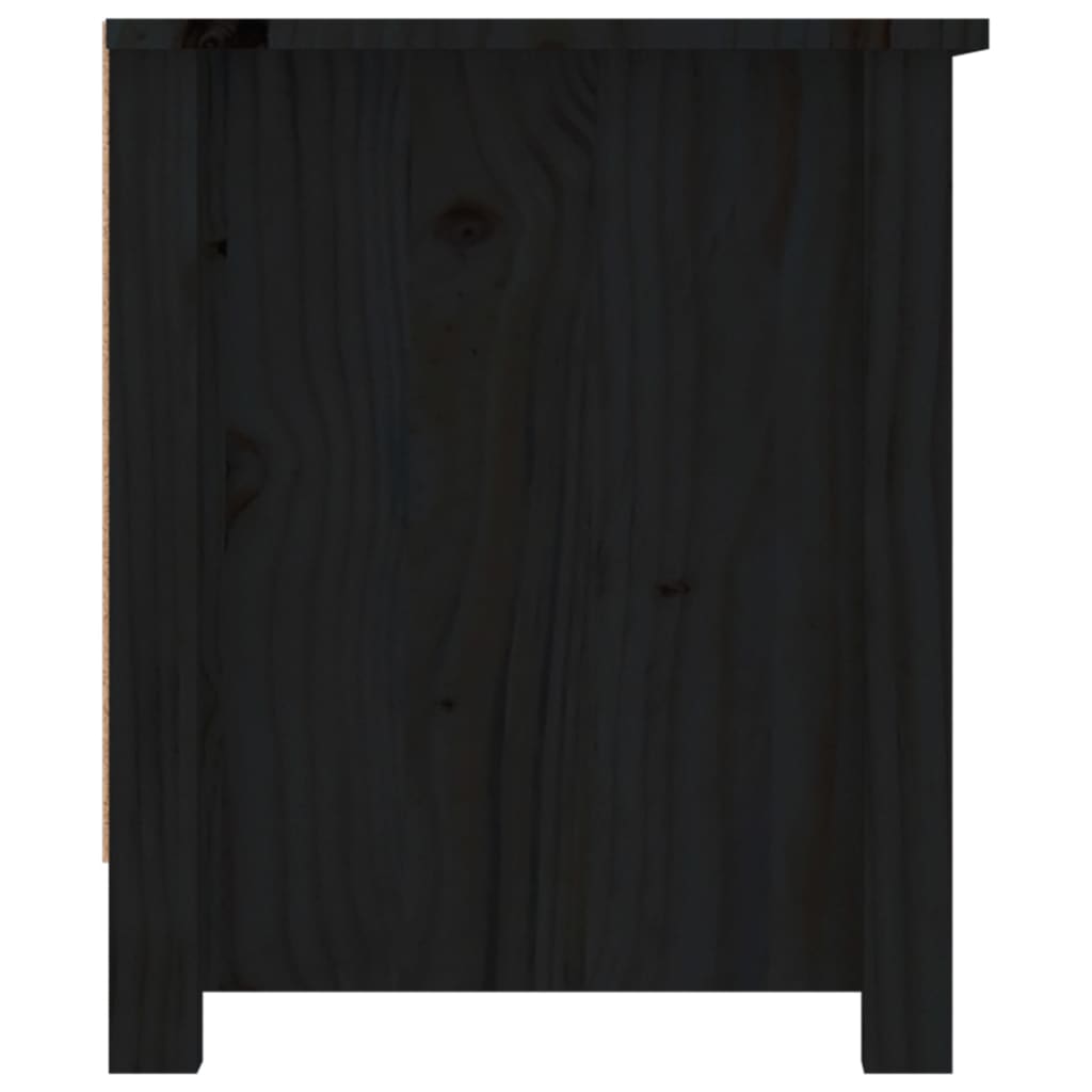 Spintelė batams, juoda, 110x38x45,5cm, pušies medienos masyvas | Stepinfit