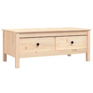 Konferenční stolek 100 x 50 x 40 cm masivní borové dřevo - obrázek 2