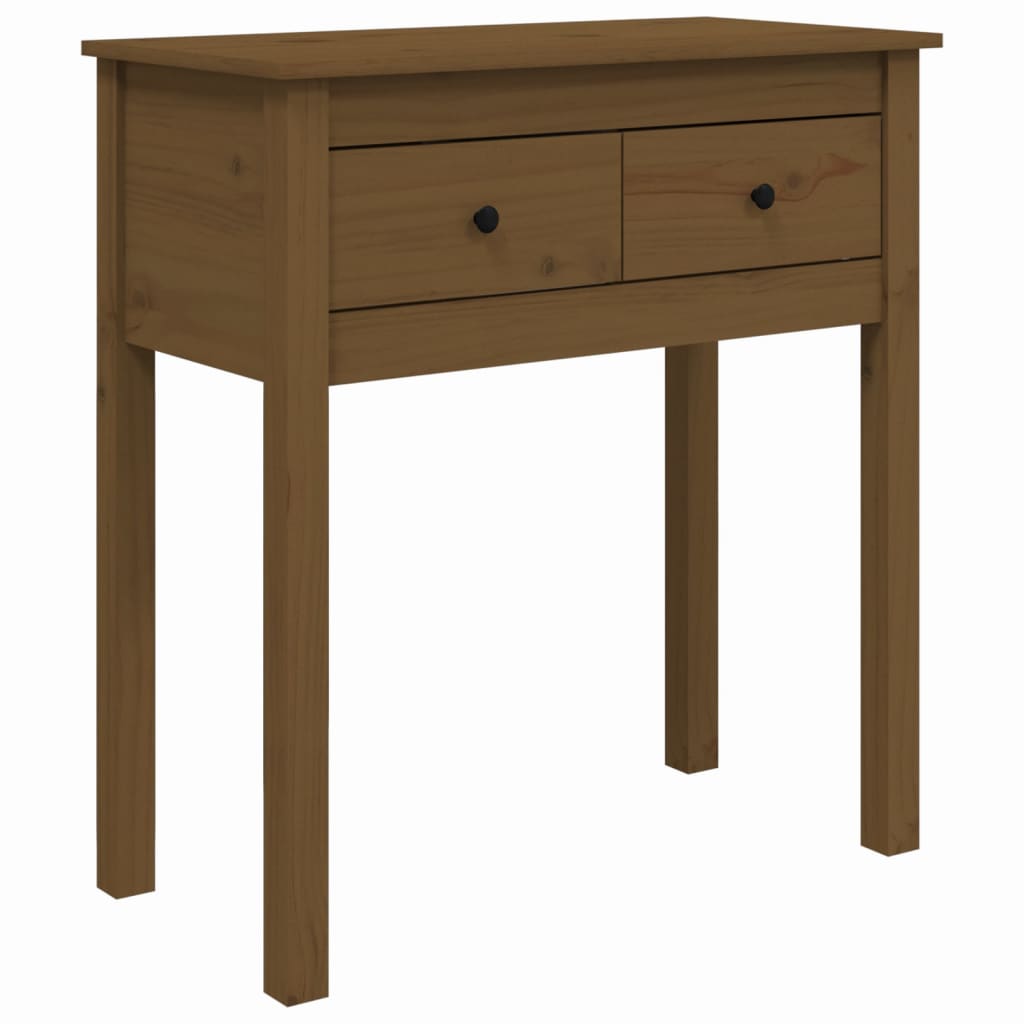 vidaXL Konzolový stolek medově hnědý 70x35x75 cm masivní borové dřevo