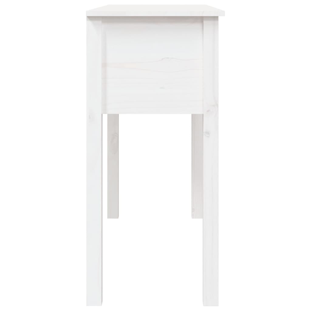 Konsolentisch Weiß 100x35x75 cm Massivholz Kiefer | Stepinfit