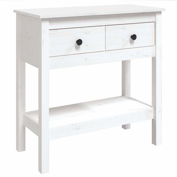 vidaXL konsoollaud, valge, 75x35x75 cm, m&auml;nnipuit