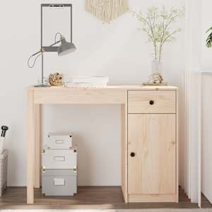 Pisalna miza 100x50x75 cm trdna borovina