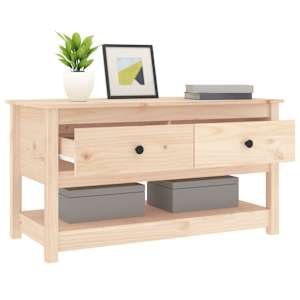 Konferenční stolek 102 x 49 x 55 cm masivní borové dřevo - obrázek 8