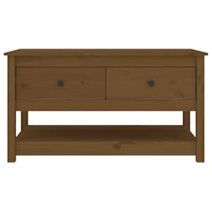 vidaXL Salontafel 102x49x55 cm massief grenenhout honingbruin