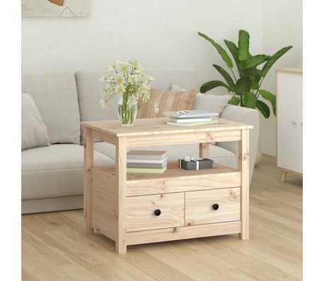 vidaXL Salongbord 71x49x55 cm heltre furu