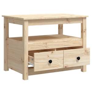 Konferenční stolek 71 x 49 x 55 cm masivní borové dřevo - obrázek 8